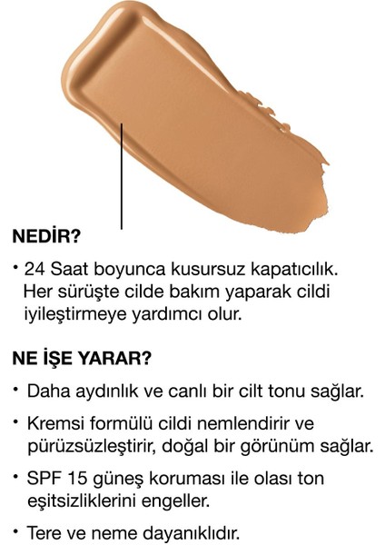 Even Better™ Doğal Bitişli Fondöten SPF 15 - Renk: Cn 78 Nutty 30ml | C Vitamini