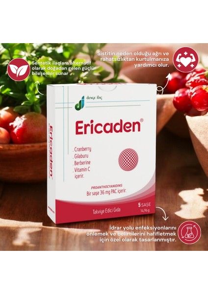 Ericaden - Doğal Içeriklerle Zenginleştirilmiş Besin Takviyesi fiyatları