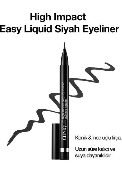 High Impact™ Easy Liquid Eyeliner - Siyah 0.67g | Uzun Süre Kalıcı, Sıvı Eyeliner