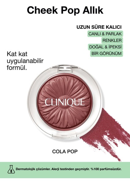 Cheek Pop Allık - Renk: Cola Pop 3.5g | Uzun Süre Kalıcı, Doğal ve İpeksi Formül