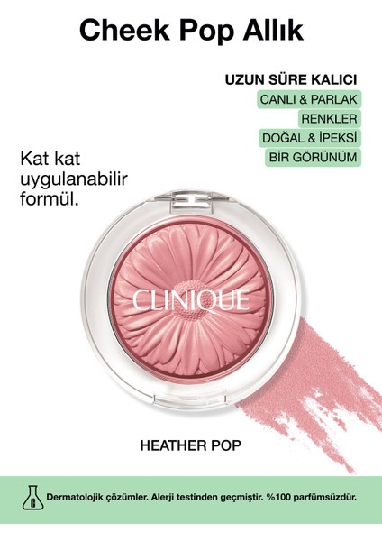 Cheek Pop Allık - Renk: Heather Pop 3.5g | Uzun Süre Kalıcı, Doğal ve İpeksi Formül