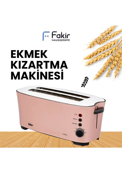 Fakır Ladiva Ekmek Kızartma Makinesi Buz Çözme Fonksiyonu Maksimum Güç 1350W Güç Aşırı Isınma Otomatik Durma Sesli Kapanma Sinyali