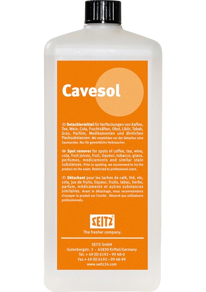Kuru Temizleme Kimyasalları 1 Lt Cavesol Tanin ve Maya Içeren Lekeler Için Leke Kimyasalı