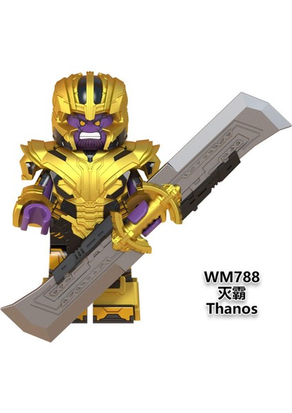 Bulmaca Birleştirilmiş Oyuncaklar Marvel Heroes Serisi Thanos Yapı Taşları WM788 Minifigures (Yurt Dışından)