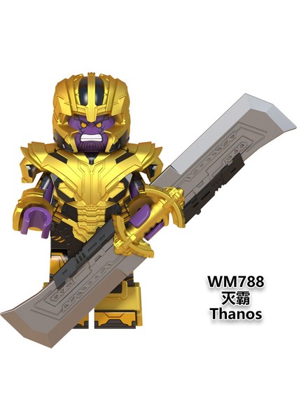 Bulmaca Birleştirilmiş Oyuncaklar Marvel Heroes Serisi Thanos Yapı Taşları WM788 Minifigures (Yurt Dışından)