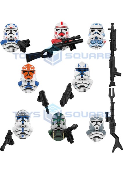 Komutan Gree 501ST Legion Shock Trooper Jesse Stormtrooper Wolfpack Rex Ahsoka Modeli Yapı Taşları Moc Tuğla Seti Oyuncaklar (Yurt Dışından)