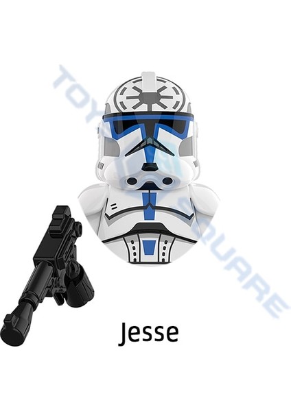 Komutan Gree 501ST Legion Shock Trooper Jesse Stormtrooper Wolfpack Rex Ahsoka Modeli Yapı Taşları Moc Tuğla Seti Oyuncaklar (Yurt Dışından)