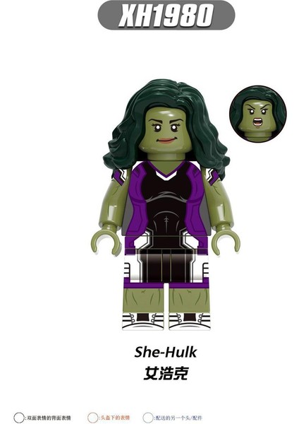 Tek Satış Marvel Süper Kahraman Figürleri Yapı Taşları She-Hulk Jennifer Susan Walters Çocuk Koleksiyonu Hediye Oyuncaklar Için Tuğlaları Birleştirin XH1980 (Yurt Dışından)