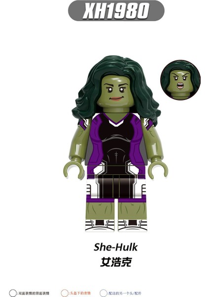 Tek Satış Marvel Süper Kahraman Figürleri Yapı Taşları She-Hulk Jennifer Susan Walters Çocuk Koleksiyonu Hediye Oyuncaklar Için Tuğlaları Birleştirin XH1980 (Yurt Dışından) modelleri