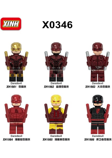 Tek Satış Marvel Daredevil Yapı Taşları Rakamlar Daredevil Matt Murdock Minifigure Yapı Tuğlaları Çocuk Oyuncakları X0346 (Yurt Dışından)