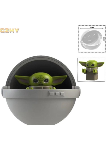 Yıldız Savaşları Minifigures Yapı Taşları Bebek Yoda Mandaloryalı Ren Şövalyeleri Usta Yoda Tuğlaları Çocuklar Için Oyuncaklar Ldren KT1039 颜色:XP300 (Yurt Dışından)