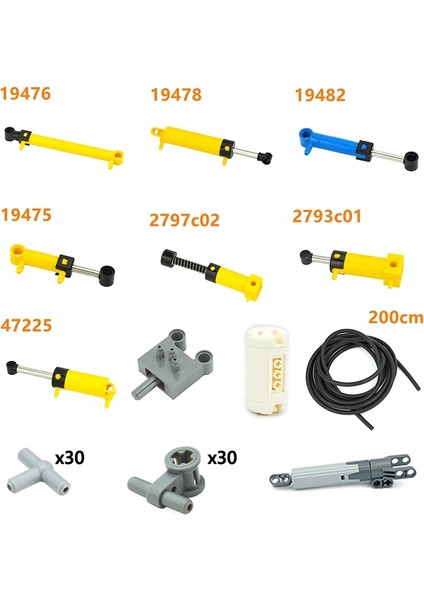 Teknik Parçalar Dıy Pnömatik Kiti Hava Pompası Itme Çubuğu Anahtarı Pistonlu Hava Borusu Pnömatik Pompa Moc Blokları Tuğlalar 47225 19476 (Yurt Dışından)