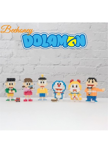Doraemon Yapı Taşları Karikatür Anime Hediyeler Koleksiyonu Için Küçük Parçacık Yapı Tuğlaları Montajlı (Yurt Dışından)