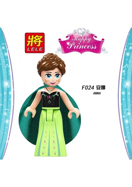 Tek Satış Dondurulmuş Rakamlar Yapı Taşları Elsa Anna Ariel Aurora Prens Eric Maleficent Tuğlaları Çocuk Kız Koleksiyonu Hediye Oyuncaklar F018-025 (Yurt Dışından)