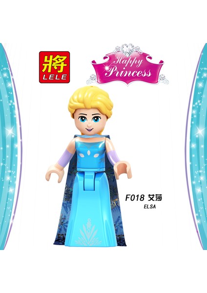 Tek Satış Dondurulmuş Rakamlar Yapı Taşları Elsa Anna Ariel Aurora Prens Eric Maleficent Tuğlaları Çocuk Kız Koleksiyonu Hediye Oyuncaklar F018-025 (Yurt Dışından)