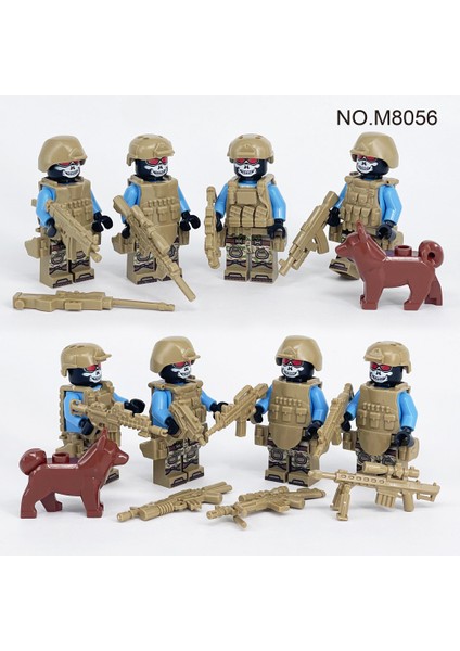 8 Yapı Taşı Bebek Küçük Parçacıklar Monte Edilmiş Minifigure Yapı Taşları Çocuk Oyuncak Çantası (Yurt Dışından)