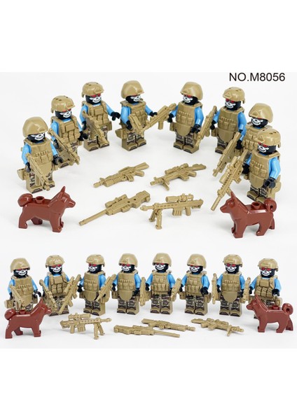 8 Yapı Taşı Bebek Küçük Parçacıklar Monte Edilmiş Minifigure Yapı Taşları Çocuk Oyuncak Çantası (Yurt Dışından)