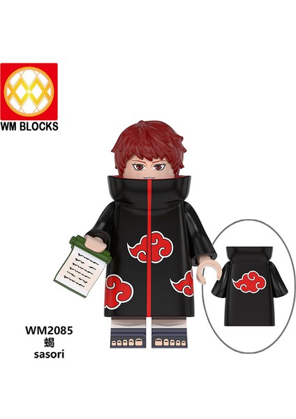8 Adet/takım Sıcak Anime Naruto Serisi Uchiha Yahiko Karakterler Yapı Taşları Tuğla Aksesuarları Koleksiyonu WM6105 (Yurt Dışından)
