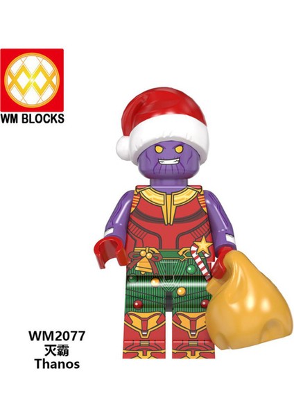 Gc Minifigures Süper Kahraman Noel Serisi Mini Oyuncak Figürleri Koleksiyonu Batman Nman Superman Deadpool Thanos WM6104 KARAKTER:WM2077 (Yurt Dışından)