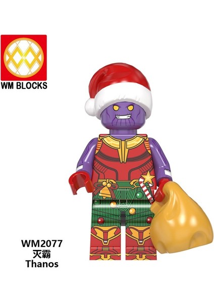 Gc Minifigures Süper Kahraman Noel Serisi Mini Oyuncak Figürleri Koleksiyonu Batman Nman Superman Deadpool Thanos WM6104 KARAKTER:WM2077 (Yurt Dışından)