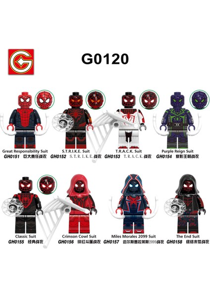Adet/takım Örümcek Adam: Örümcek Ayet Yapı Taşları Aksiyon Figürleri Marvel Örümcek Adam Miles Morales Gwen Stacy Aksesuarları Çocuk Oyuncakları G0120 (Yurt Dışından)