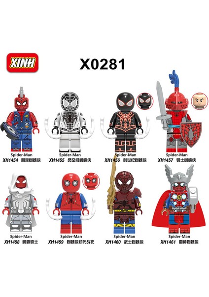 Adet/takım Marvel Örümcek Adam Aksiyon Figürleri Çünkü Thor Örümcek Adam Şövalye Örümcek Adam Brock Yapı Taşları Tuğlalar Çocuklar Için Hediye Oyuncaklar X0281 (Yurt Dışından)