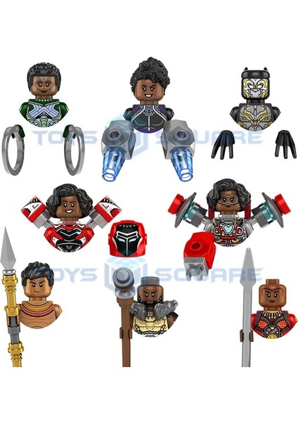 Shuri Siyah Ironheart Mk2 Panter Okoye Namor Mckenzie Nakia Riri Williams M'baku Modeli Yapı Taşları Moc Tuğla Seti Oyuncaklar (Yurt Dışından)