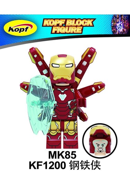 Tek Satış Marvel Yapı Taşları Avengers 4 Endgame Örümcek Adam Demir Adam MK85 Kaptan Amerika Hawkeye Black Widow Thor Pepper Kaptan Marvel Çocuk Oyuncakları (Yurt Dışından)