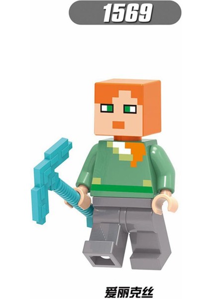 Benim Dünyam Minecraft Minifigures Steve Alex Zombi Demir Golem Enderman Modeli Yapı Taşları Diy Oyuncaklar Hediyeler STIL:XH1569 (Yurt Dışından)