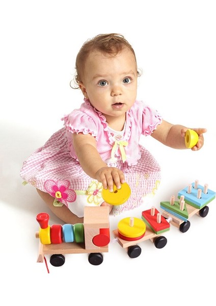 Montessori Ahşap Oyuncaklar Araç Bulmacalar Tren Eğitici Çocuk Bebek Ahşap Masif Ahşap Istifleme Tren Yürümeye Başlayan Bulmaca Çocuklar Için (Yurt Dışından) fiyatları
