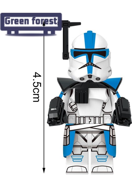 Yeşil Orman Asker Blokları Figürler Sevimli Kaptan Minifigure Oyuncak Yapı Taşları Bulmacalar (Yurt Dışından)