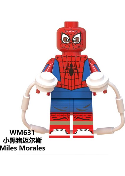 Uyumlu Örümcek Adam Marvel Minifigures Miles Morales Gwen Stacy Örümcek Adam Noir Yapı Taşları Oyuncaklar WM6052 Renk: WM631 (Yurt Dışından)