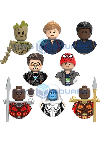 Ayo Demir Adam Biber Groot Örümcek Adam Savaş Makinesi Okoye Supergiant Modeli Yapı Taşları Moc Tuğla Seti Hediyeler Oyuncaklar Çocuklar Için (Yurt Dışından)
