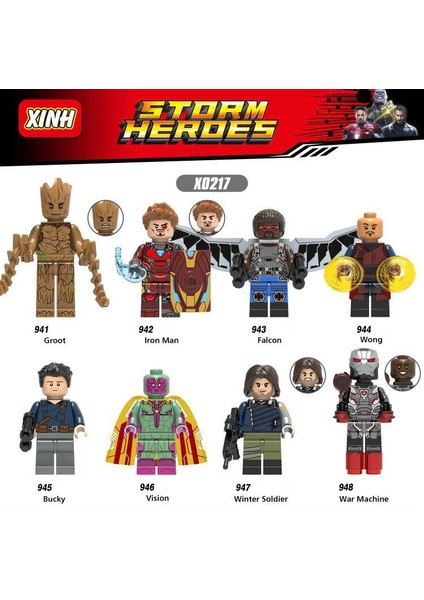 Süper Kahraman Avengers Minifigures Wong Yapı Taşları Çocuk Oyuncakları X0217 1 Adet: X947 (Yurt Dışından) modelleri