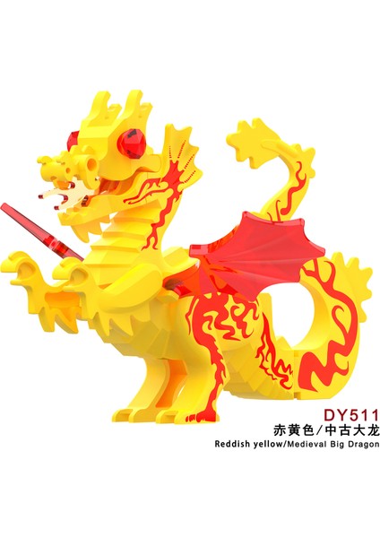 Adet Ortaçağ Yangın Ejderhası Ortaçağ Kalesi Aslan Şövalye Dağı Minifigure Dıy Monte Yapı Taşı Oyuncak (Yurt Dışından) indirimleri