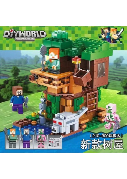 2020 Yeni Bina Minecraftinglys Uyumlu Yapı Taşı Montajı Çocuk Yapı Taşı Şelale Oyuncakları (Yurt Dışından)