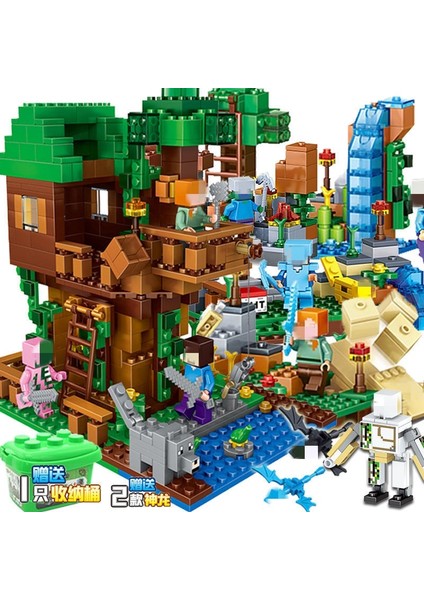 2020 Yeni Bina Minecraftinglys Uyumlu Yapı Taşı Montajı Çocuk Yapı Taşı Şelale Oyuncakları (Yurt Dışından) modelleri