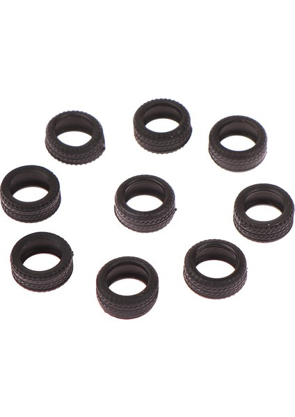 20 Adet 1/64 Lastik Kaplama Araba Modeli Sahne Aksesuarları Lastik Tekerlekler Araba Modeli Sahne Mj (Yurt Dışından)