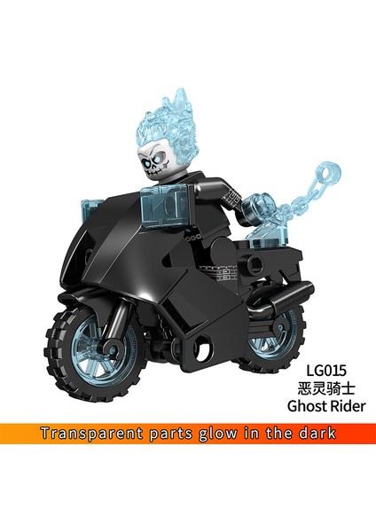 Adet/takım Marvel Ghost Rider Yapı Taşı Batman Ghost Rider Motosiklet Figürleri Çocuk Çocuklar Hediye Koleksiyonu Oyuncaklar Için Yapı Taşları Birleştirin LG1002 (Yurt Dışından) modelleri