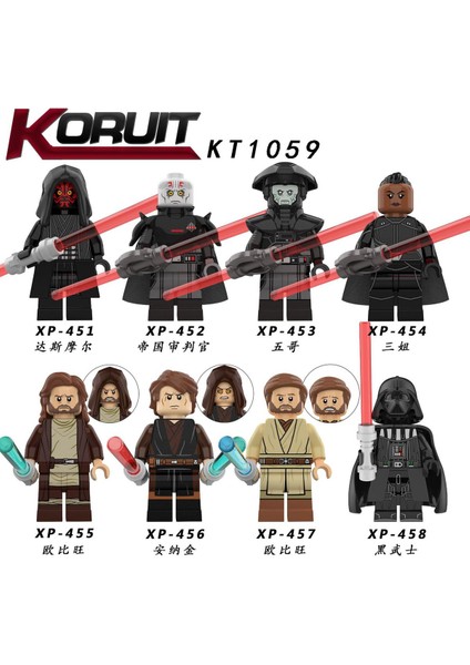 Tek Satış Yıldız Savaşı Figürleri Yapı Taşları Darth Maul Obi-Wan Kenobi Darth Vader Anakin Skywalker Çocuk Boys Koleksiyonu Hediye Oyuncaklar Için Tuğlalar Birleştirin KT1059 (Yurt Dışından)