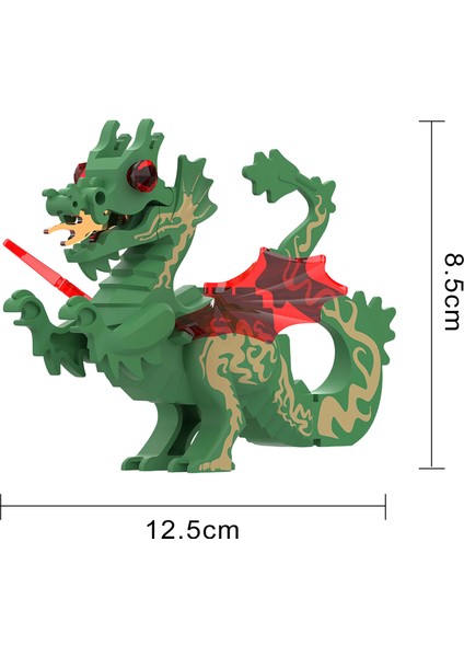 Eğitici Dinozor Modelleri Çin Ejderha Yapı Taşı Modeli Diy Montajlı Aksiyon Figürü Oyuncak Çocuklar Için Mükemmel Doğum Günü Hediyesi Mini Ejderha Modeli (Yurt Dışından)