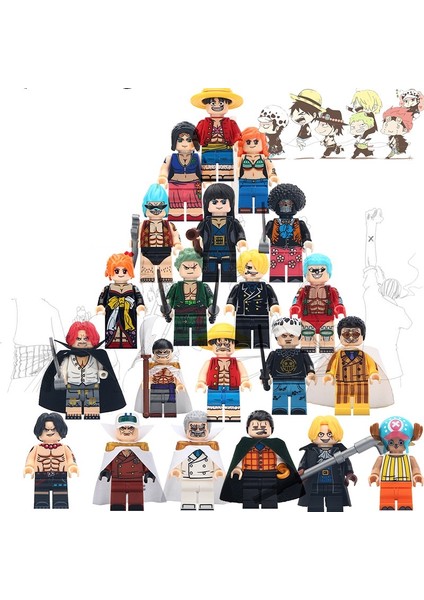 Minifigures Anime Film ve Televizyon Serisi Tek Parça Kral Luffy Solonna Güzellik Robin Oyuncak Inşaat Blokları Çocuklar Için (Yurt Dışından) fiyatları