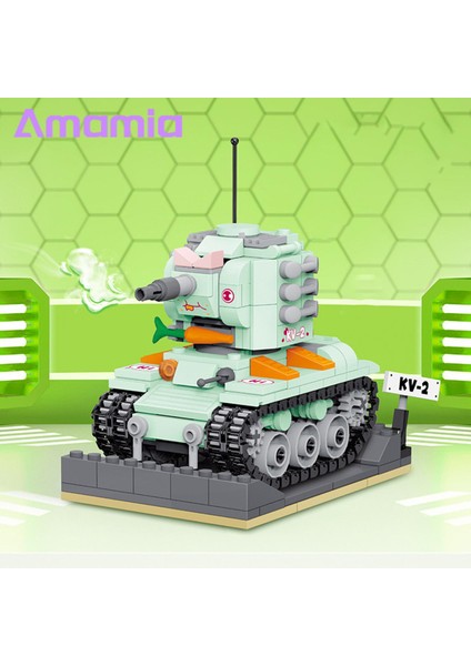 Amamia Sherman Tankı Tuğlaları Çeşitli Stiller Askeri Tank Çocuk Yapı Oyuncak (Yurt Dışından)