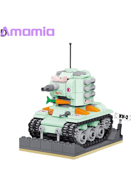 Amamia Sherman Tankı Tuğlaları Çeşitli Stiller Askeri Tank Çocuk Yapı Oyuncak (Yurt Dışından)