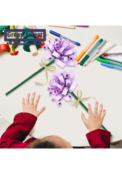 Blok Yapı Oyuncak Romc Çiçek Yapı Taşları Oyuncak Beceri Eğitimi Için Dıy Tuğlaları Yerleştirme (Yurt Dışından)
