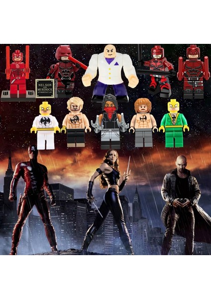 Minifigures ile Uyumlu Marvel Daredevil Kingpin Demir Yumruk Yapı Taşları Oyuncak Çocuklar Için Figürler Tip: Elektra (Yurt Dışından)