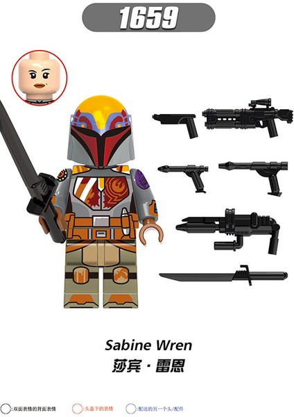 Tek Satış Yıldız Savaşı Minifigures Yapı Taşları Imperial Stormtrooper Sabine Clone Force 99 Tamirci Avcısı Vizsla Çocuk Boys Koleksiyonu(Yurt Dışından)