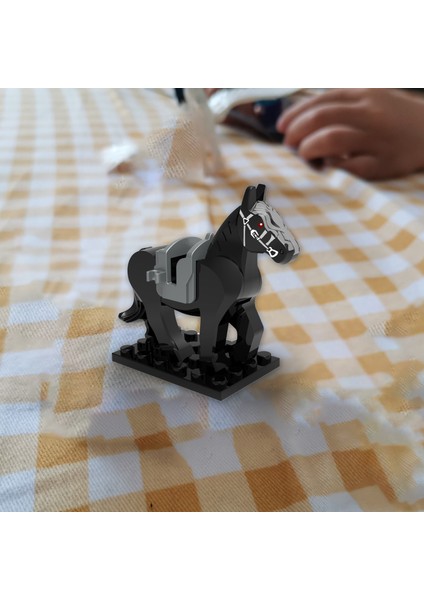 Hayvan Yapı Taşı Gerçekçi Görünümlü At Yapı Taşları Bebek Eğitici Oyuncak (Yurt Dışından)