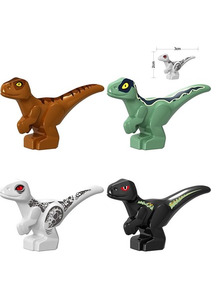 Bloklar Jurassic Dinozor Serisi Velociraptor T-Rex Triceratops Şekil Tuğla Oyuncaklar Birleştirir (Yurt Dışından)