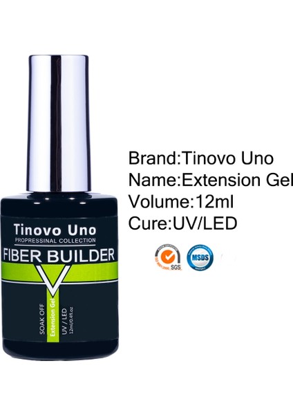 Tinovo Uno 41 Renk Oluşturucu Tırnak Jel Bir Şişede Fiber Jel Uzantıları Için Yarı Kalıcı Uv Yapı Poli Akrilik Çivi Sıvı (Yurt Dışından)
